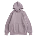 Hooded Plus Velvet Padded Pullover Solid Color Sweater Hoodie Long Sleeves