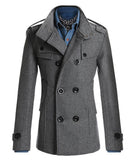 Medium and long woolen trench coat