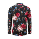 Men's printed slim long sleeve shirt