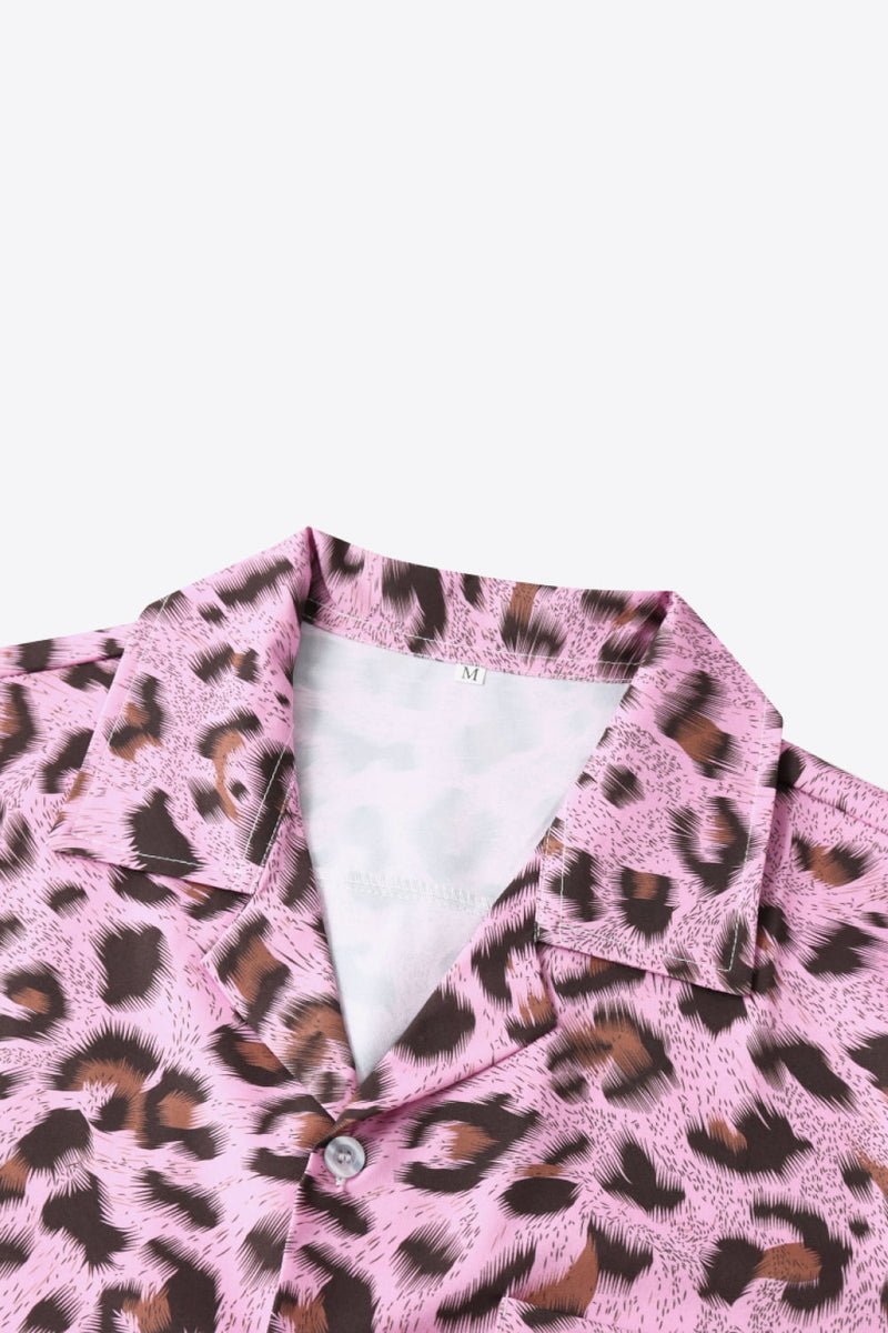 Full Size Leopard Pocket Shirt