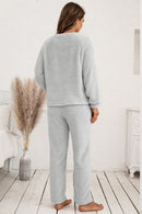 Teddy Raglan Sleeve Lounge Set