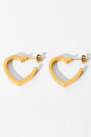 Heart-Shaped Hoop Earrings