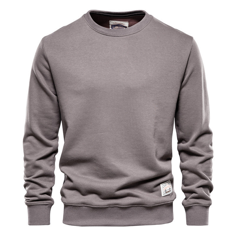 Men's Loose Round Neck Men's Sweater Solid Color Casual
