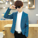 Spring and Autumn Men's Casual Men's Slim Fit Small Suit Fashion England Large Size Youth Jacket Tide Solid Color