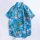 Casual plus size beach Hawaiian men's shirt