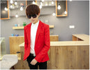 Spring and Autumn Men's Casual Men's Slim Fit Small Suit Fashion England Large Size Youth Jacket Tide Solid Color