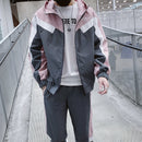 Hooded color sweater two-piece suit