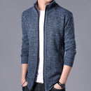 Plus velvet thick men's warm knitted sweater