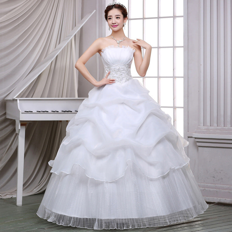 2021 summer new bride wedding dress fashion lace bra Qi simple Korean winter skirt