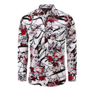 Men's printed slim long sleeve shirt