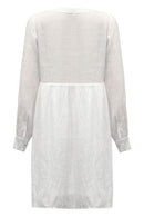 Lace Detail Tie Neck Mini Dress