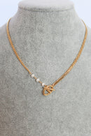 Gold Chain with Pearl Necklace
