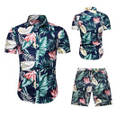 Couple Casual Hawaii Beach Short Sleeve Suit