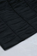 V-Neck Spliced Mesh Mini Bodycon Dress