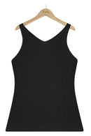 Sleeveless V-Neck Ribbed Top