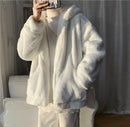 Fashion Simple Pure Color Lamb Cashmere Cotton Coat