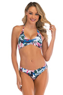Cutout Halter Neck Bikini Set
