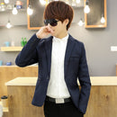 Spring and Autumn Men's Casual Men's Slim Fit Small Suit Fashion England Large Size Youth Jacket Tide Solid Color
