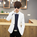 Spring and Autumn Men's Casual Men's Slim Fit Small Suit Fashion England Large Size Youth Jacket Tide Solid Color