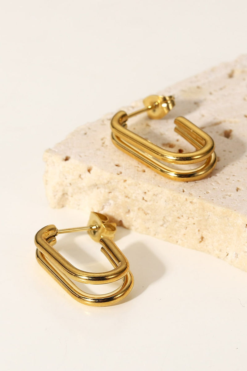 Shape of You Double-Layered U-Hook Earrings