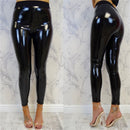 Women's High Waist PU Leather Pants Leggings