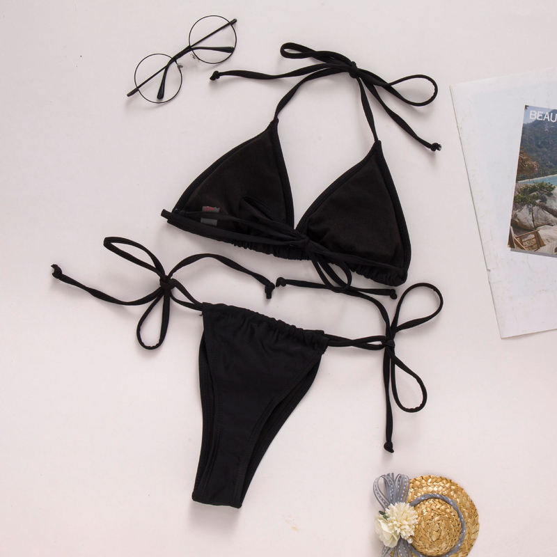 Women's Rhinestone Flame Print Bikini Set