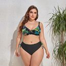 Sexy Split Large Size Printing Women's Swimwear