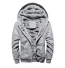 Winter Casual Men's Thick Warm Coat Polyester Solid Color Hooded