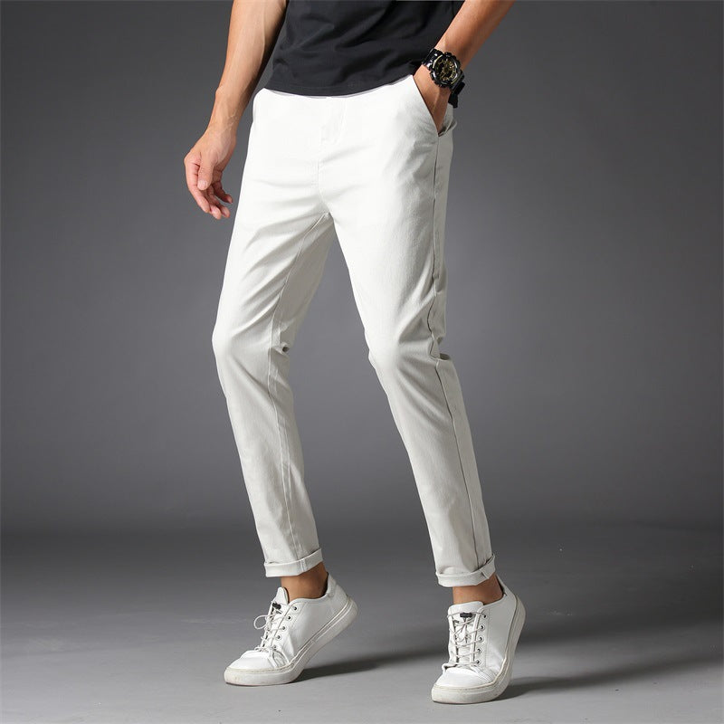 Casual pants Korean style straight slim fit