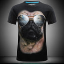 Fashion 3D hound print Casual Short Sleeve