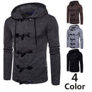 Horn Buckle Thick Sweater Men's Jacket