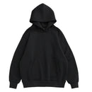 Hooded Plus Velvet Padded Pullover Solid Color Sweater Hoodie Long Sleeves