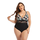 Women's Floral Print V-neck Swimwear One Piece