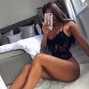Women's  Lace Bodysuit  Hollow Out