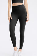 Exposed Seam High Waist Athletic Leggings
