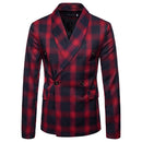 Foreign trade autumn and winter new style men's casual plaid suit jacket