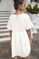 Floral Short Sleeve Babydoll Dress