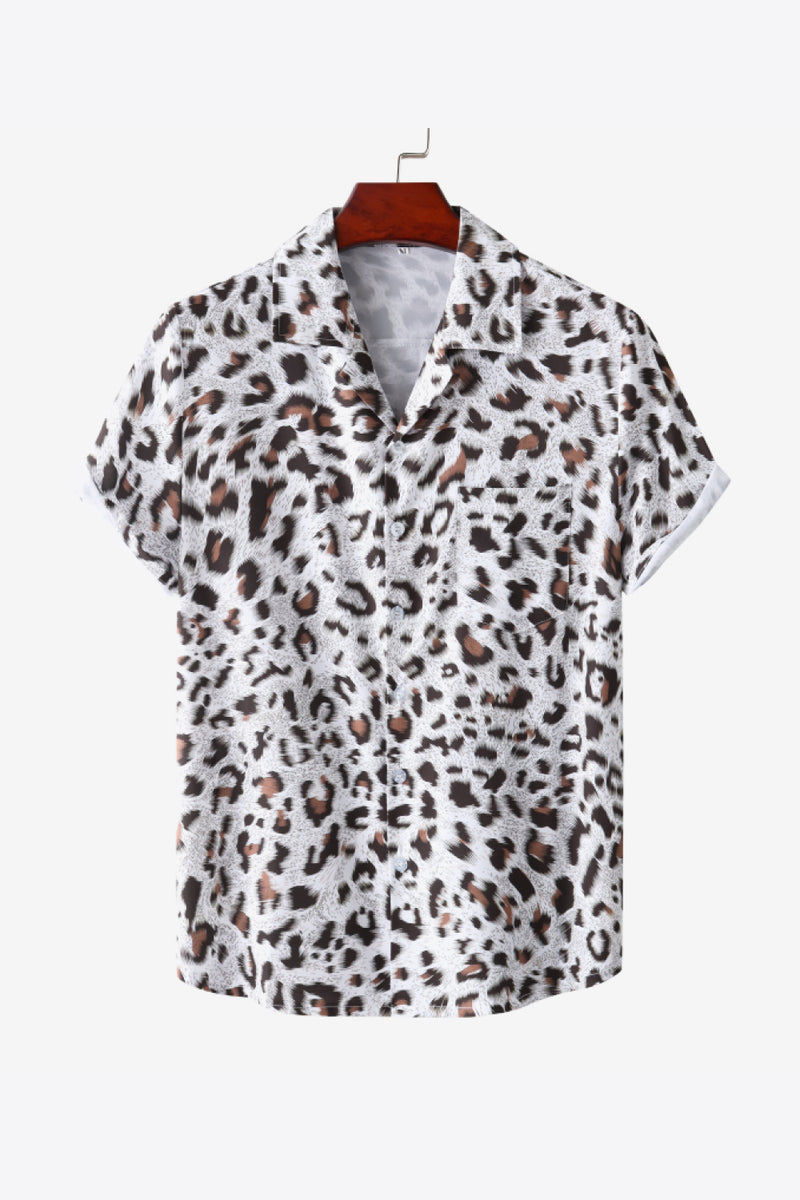 Full Size Leopard Pocket Shirt