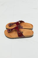 MMShoes Drift Away T-Strap Flip-Flop in Brown