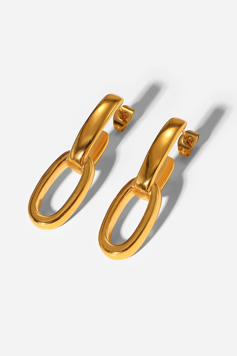 Gold-Plated Chain Link Earrings