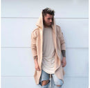 Solid color long-sleeved men's sweater jacket