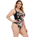 Large Size One-Piece Women's Floral Swimwear
