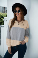 Colorblock Three Button Top