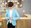 Spring and Autumn Men's Casual Men's Slim Fit Small Suit Fashion England Large Size Youth Jacket Tide Solid Color
