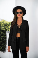 Solid Pocketed Blazer