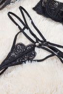 Adjustable Strappy Lace Bra and Panty Set