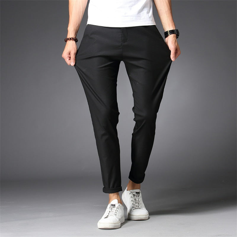 Casual pants Korean style straight slim fit