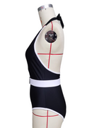 Women's Solid Color One-Piece Swimsuit with Belt