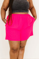 Cotton Bleu Morning Breeze Full Size Airflow Shorts in Fuchsia