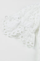 Puff Sleeve Crochet Lace Mini Dress